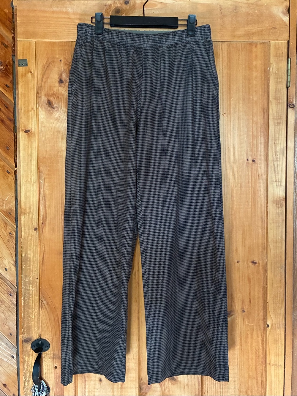 GAP Brown Micro-Check Pull-on Trousers - size XS Petite - like new!